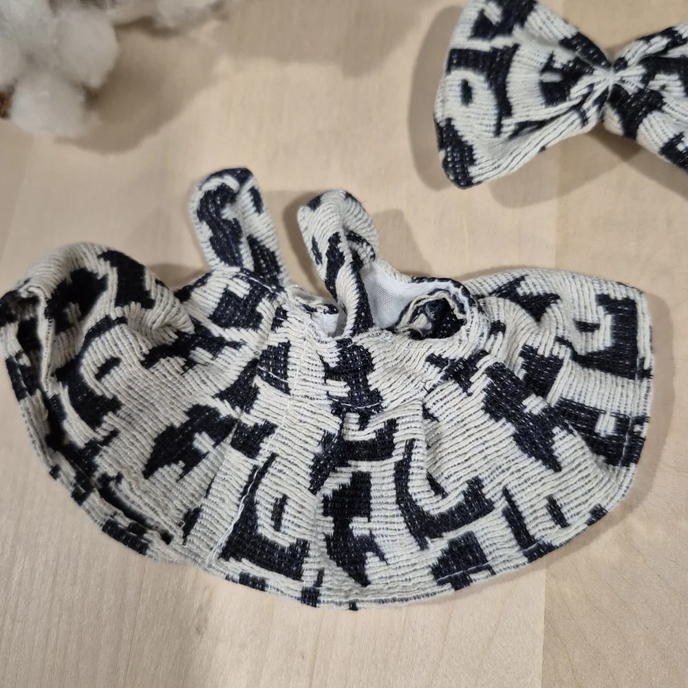 🖤🤍NEW🖤🤍 ADORABLE!! LABUBU 2PC SET DRESS AND BOW ONLY